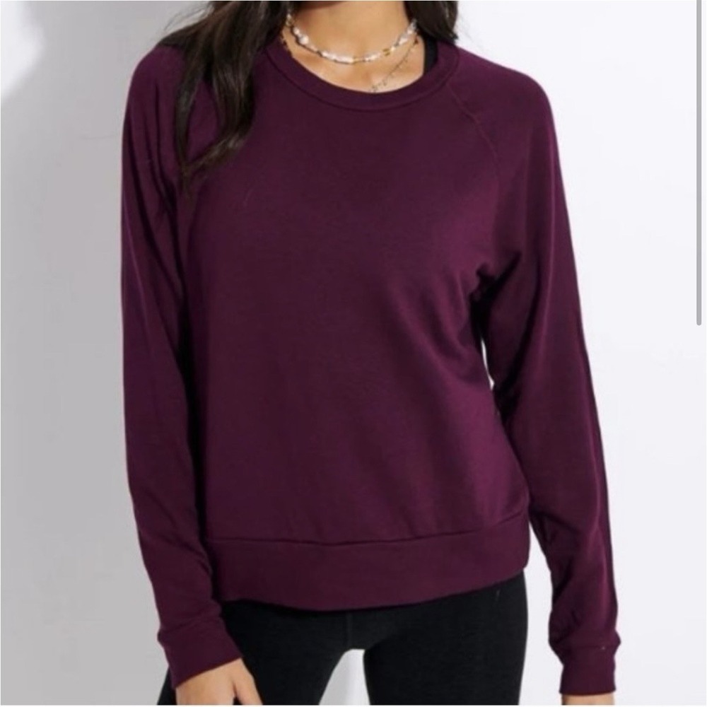 Beyond Yoga Womens Favorite Raglan Crewneck Pullover Small Soft Casual Active